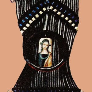 Macrame Portrait Necklace Pattern Digital Download Vintage Macrame Pattern