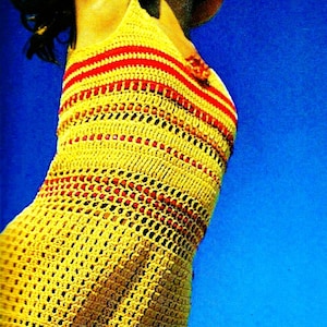 Crocheted Dress Pattern Digital Download Vintage Crochet Pattern