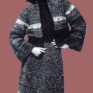 Crocheted Jacket and Skirt Patterns Digital Download Vintage Crochet Pattern