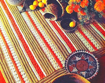 Crocheted Rug Pattern Digital Download Vintage Crochet Pattern
