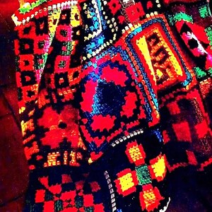 Gráficos de cuadrados afganos tejidos a crochet Descarga digital Patrón de crochet vintage