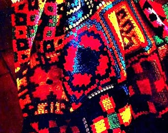 Gráficos de cuadrados afganos de crochet, descarga digital, patrón de crochet vintage