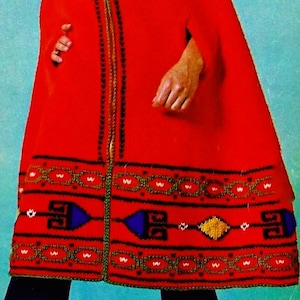 Knitted Cape Pattern Digital Download Vintage Knitting Pattern