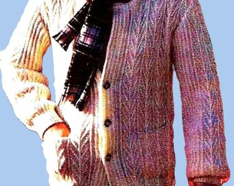 Vintage Tree of Life Cardigan Knitting Pattern: Men's & Women's (Digital Download)
