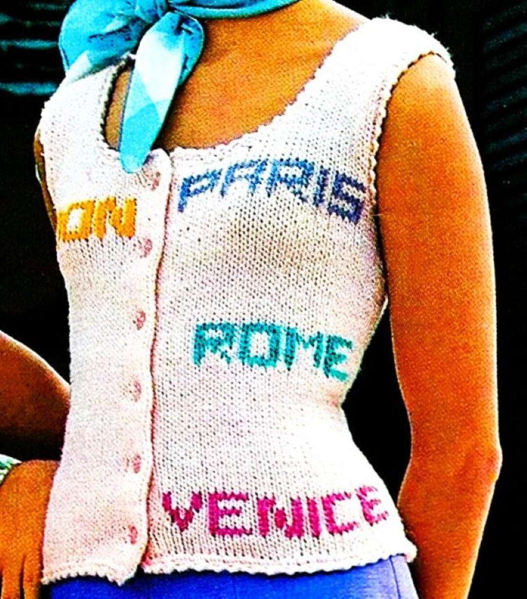 Knitted Tank Top Pattern Digital Download Vintage Knitting Pattern - Etsy