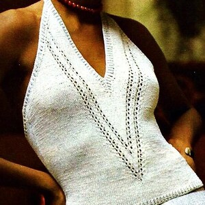 Knitted Halter Top and Sweater Patterns Digital Download Vintage Knitting Patterns