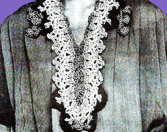 Crocheted Collar Pattern Digital Download Vintage Crochet Pattern