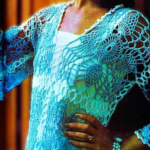 Crocheted Top Pattern Digital Download Vintage Crochet Pattern