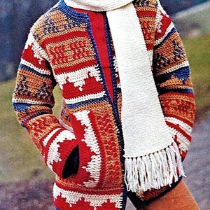 Crocheted Jacket and Hat Patterns Digital Download Vintage Crochet Pattern