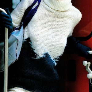 Knitted Forest Sweater Pattern Digital Download Vintage Knitting Pattern