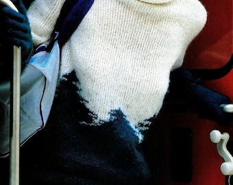 Knitted Forest Sweater Pattern Digital Download Vintage Knitting Pattern