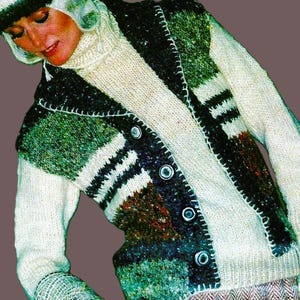 Knitted Vest Pattern Digital Download Vintage Knitting Pattern