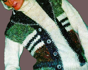 Knitted Vest Pattern Digital Download Vintage Knitting Pattern
