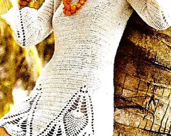 Crocheted Dress or Tunic and Pants Digital Download Vintage Crochet Pattern