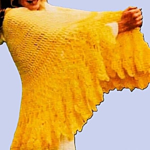 Crocheted Shawl Pattern Digital Download Vintage Crochet Pattern