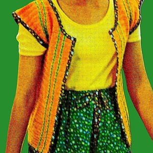 Crocheted Vest Pattern Digital Download Vintage Crochet Pattern