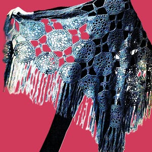 Crocheted Shawl Pattern Digital Download Vintage Crochet Pattern