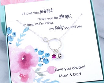 Daughter Gifts | Daughter Necklace from Mom, from Dad | Daughter Birthday Gift | Daughter Wedding Gift | Memorable | Ready to Gift | Initial