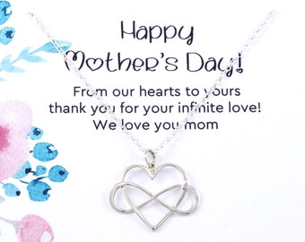 Mother's Day Gift | Mother's Day from Daughter, from Son | Mother's Day Gift for Grandma | Mother Infinity Necklace | Happy Mothers Day 2022