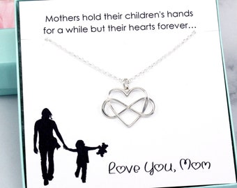 Mom Gift | Mom Necklace Heart | Gift for Mom from Daughter | Mom from Son | Gifts for Mom Birthday, Mother's Day | Christmas Gift for Mom