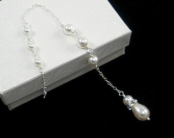 Pearl Backdrop Necklace | Backdrop Necklace | Bridal Pearl | Wedding Pearl | Bride Jewelry | Attach to your Pearl Necklace | Pearl Back Drop