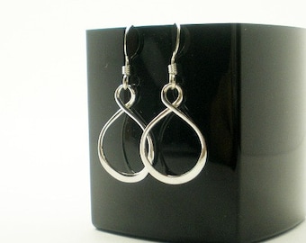 Sterling Silver Infinity Earrings | Everyday Simple Minimalist Jewelry |
