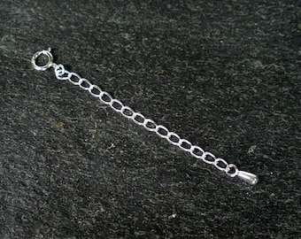 Sterling Silver Chain Extender for Necklaces and Bracelets - Handmade Jewelry Length Adjuster