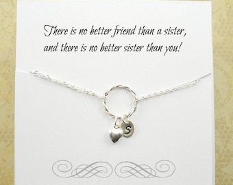 Sterling Silver Sister Bracelet | Sister Infinity Bracelet | Eternity | Circle Bracelet | Sister Card | Personalized Sister | Sister Wedding