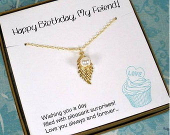 Friend Birthday Gift | Birthday Gifts for Best Friend | Unique Birthday Gift | Best Friend Birthday Gift | Friend Necklace | Gold or Silver