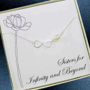 Sister Infinity Necklace Gifts for Sister Sister Birthday Gift Big Sister Gift Unique Sister Gifts Little Sister Sister In Law image 1