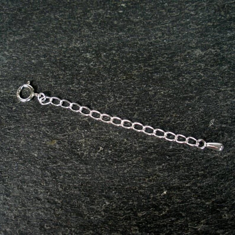 Sterling Silver Necklace Extender, Chain Extender, Necklace Chain Adjuster, Bracelet Extender, Extender with Clasp, Starring You Jewelry image 5