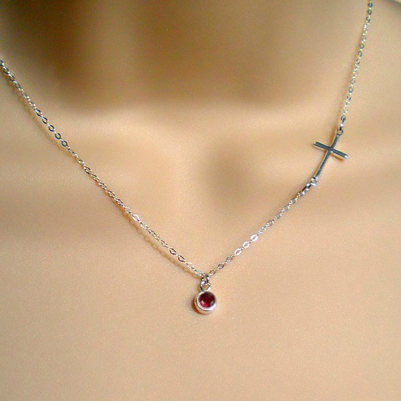 Confirmation Gift, Cross Necklace Sterling Silver, First Communion Gift, Confirmation Sponsor Gift, Christian Gift From Godmother for Girls image 5