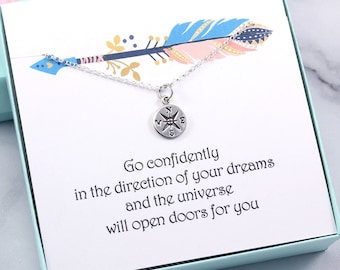 Graduation Gift | Sterling Silver Compass Necklace | Go Confidently in the Direction | Graduation Gift for Daughter| Sister | Granddaughter