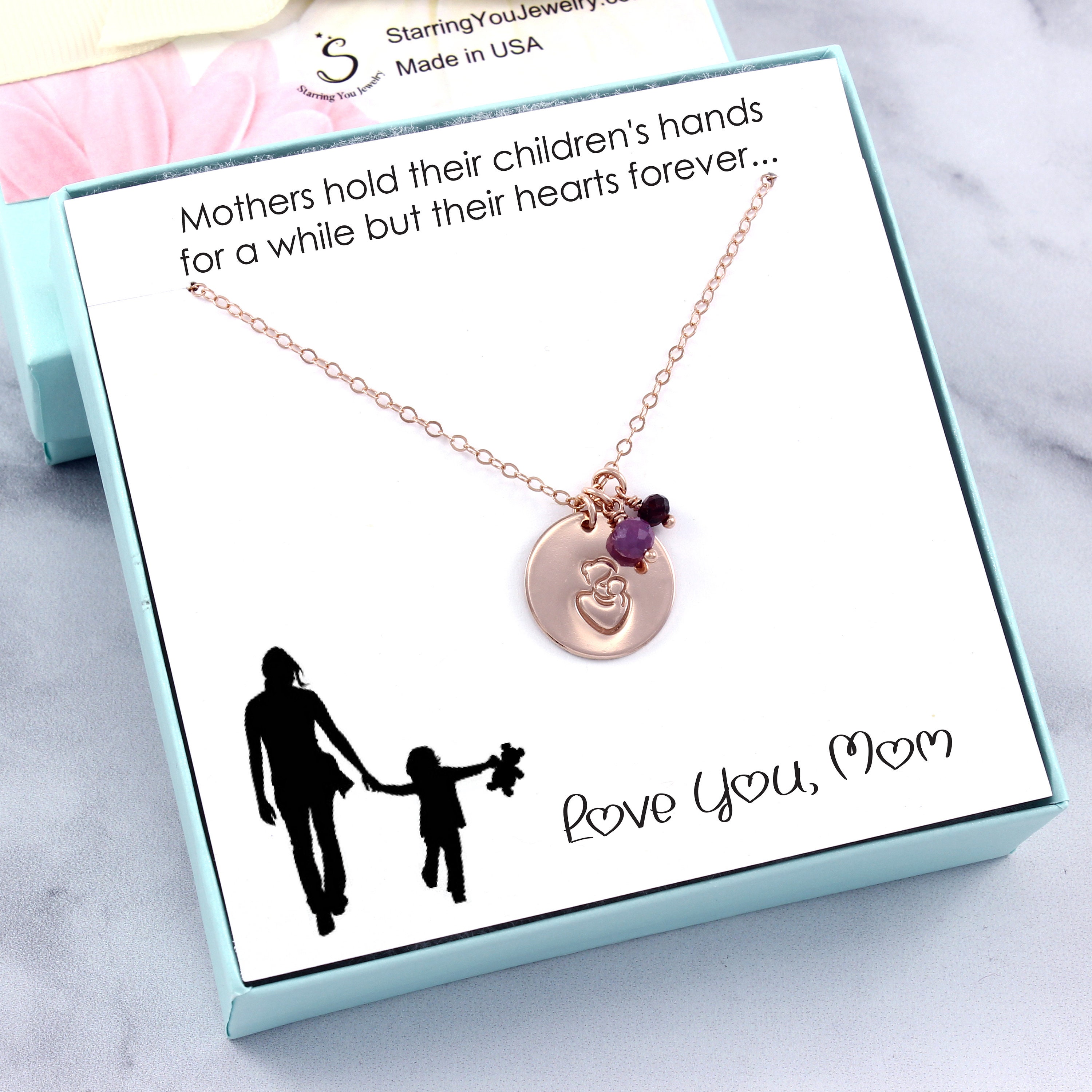 Child Birthstone Necklace Personalized 