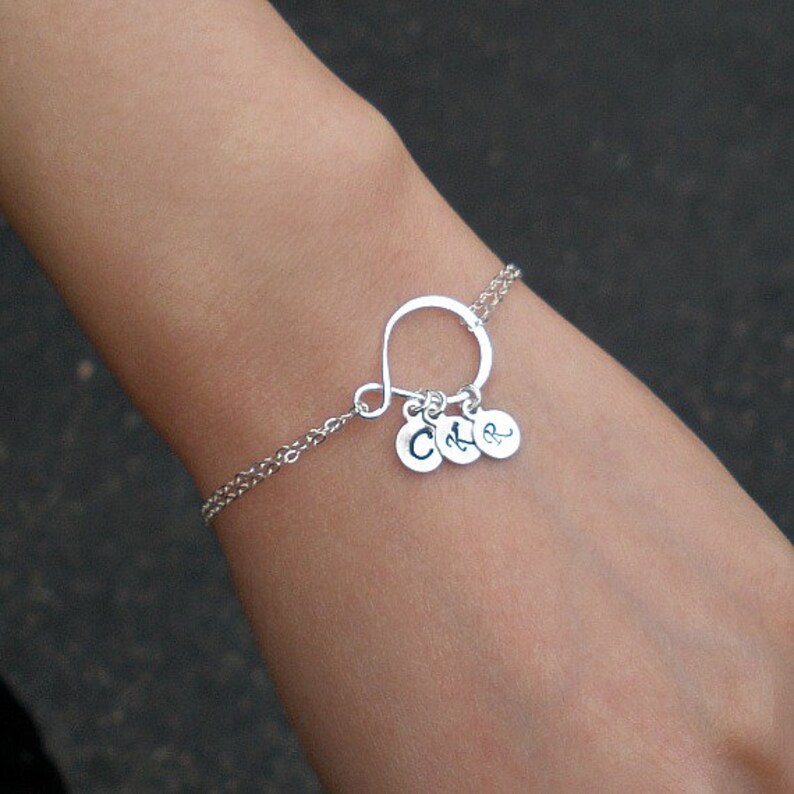Mom Bracelet With Kids Initials Personalized Mom Jewelry Mother and