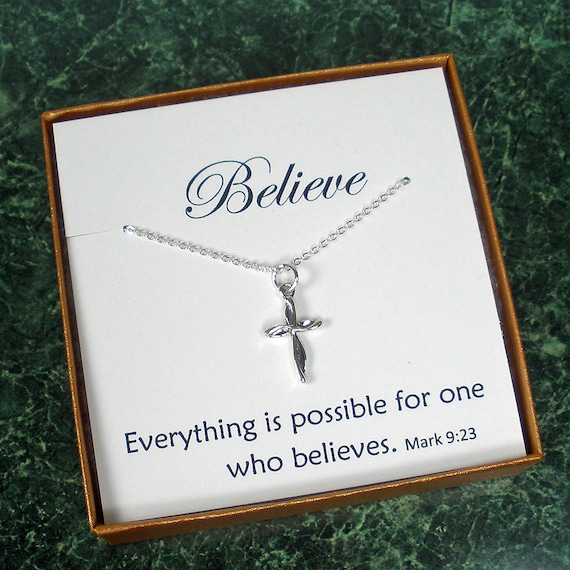 Confirmation Necklace | First Communion Gift | Confirmation Favors | Unique Christian Gifts | Holiday | Christmas Gifts | Sterling Silver