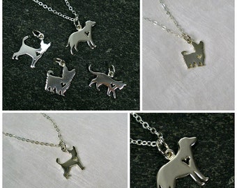 Dog Necklace for Women | Labrador Retriever Necklace | Chihuahua Necklace | Yorkie Necklace | Frenchie | Dog Lover Jewelry | Sterling Silver