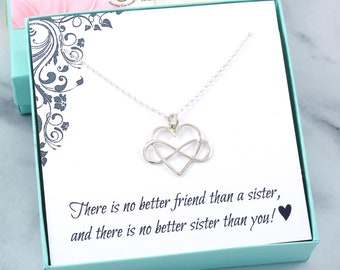 Infinity Heart | Sister Necklace | Sister Jewelry Gift | Sister Birthday | Big Sister | Little Sister | Unique Sister Gift | Ready to Gift