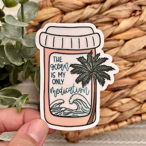 All I Need Is Vitamin Sea- Happiest by the sea- Florida Sticker- FL- beach life- beach bum- ocean sticker- Salty- Beach decal- waves- Vinyl