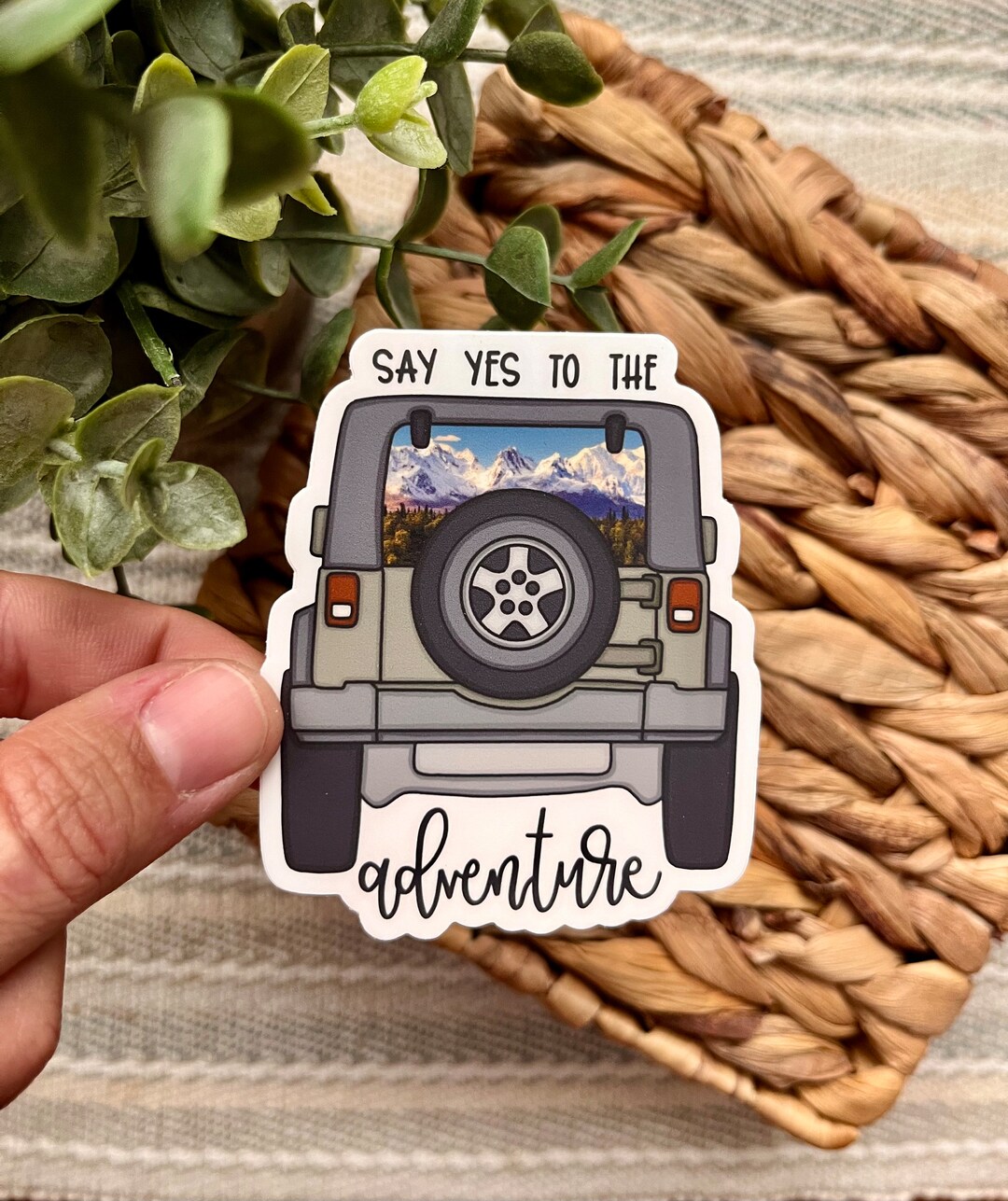 Adventure Awaits Jeep Sticker Chase Views Mountain Sticker Hiking ...