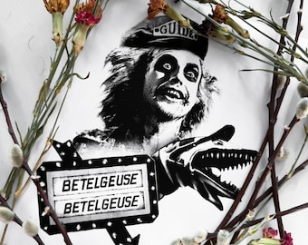 Beetlejuice Collage Print