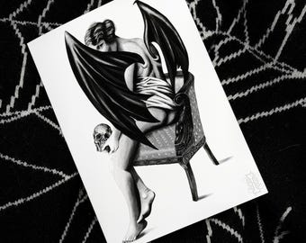 The Bat Lady Art Print