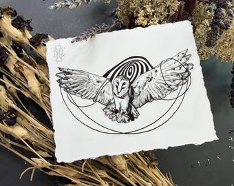 Surreal Owl Print