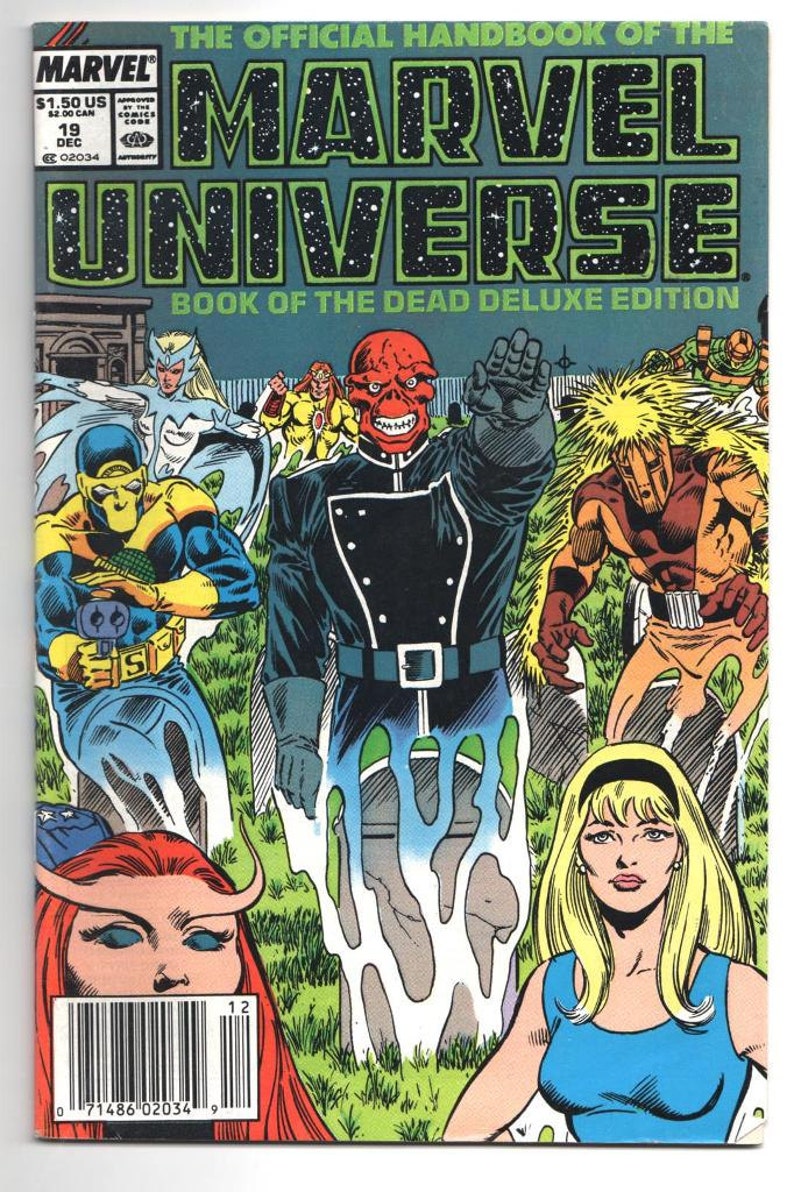 Official Handbook Marvel Universe Book of the Dead Etsy