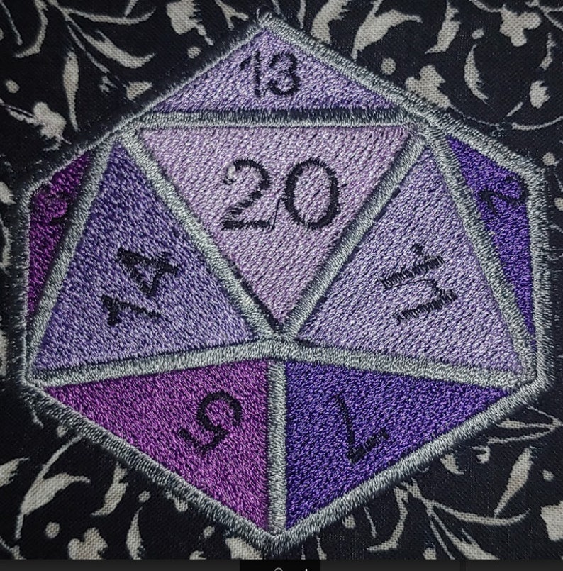 Thats how i roll d20 machine embroidery design sybju  etsy