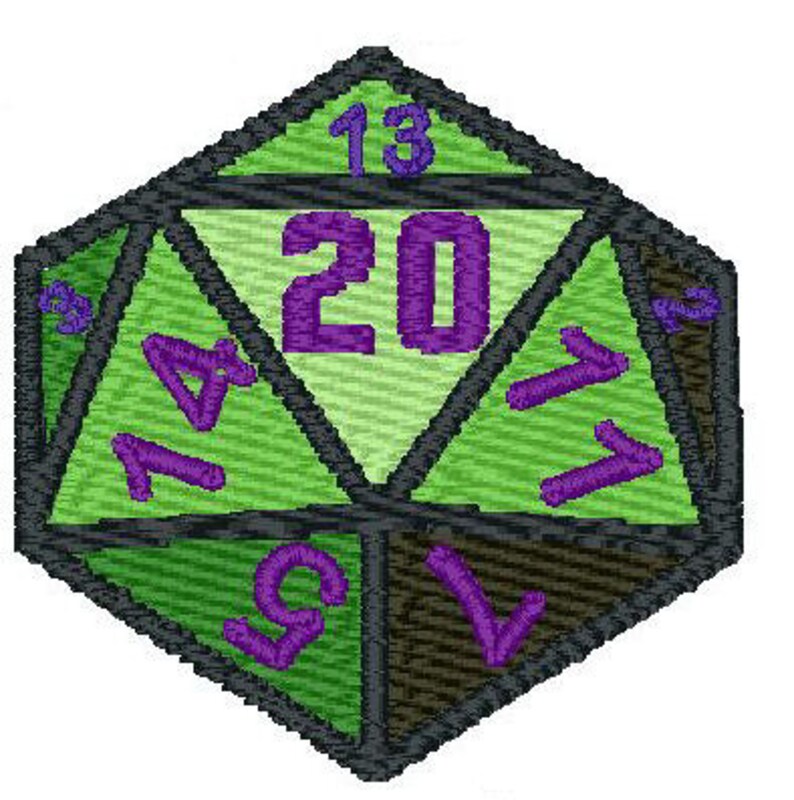 Plain D20 Machine Embroidery Design Pattern Download Fits 4 Etsy