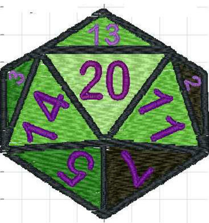 Plain D20 Machine Embroidery Design Pattern Download Fits 4 Etsy