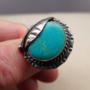 Vintage Navajo Turquoise  and Sterling Ring