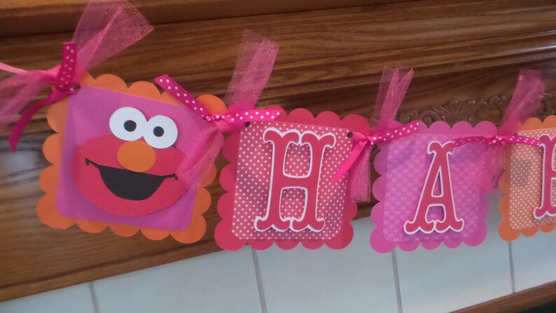 Elmo Banner Elmo Happy Birthday Banner Elmo Birthday banner | Etsy