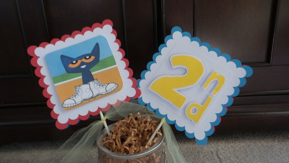 Pete The Cat Birthday Banner Pete The Cat Girl Party Etsy